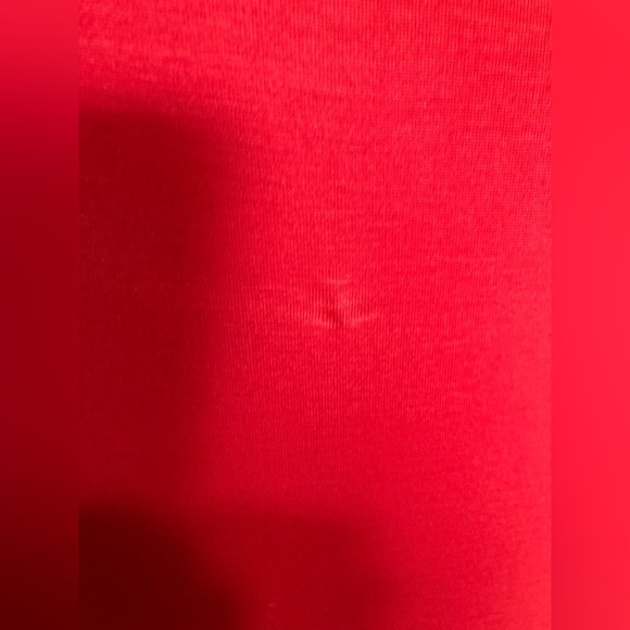 NWT Spense Hi Low Maxi Dress Ruffle Bottom RED Viscose Spandex LARGE Stretchy - Picture 6 of 11